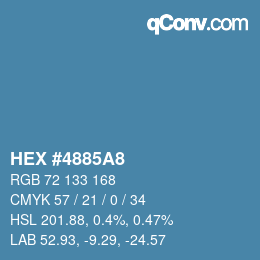 Color code: HEX #4885A8 | qconv.com