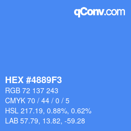 Color code: HEX #4889F3 | qconv.com