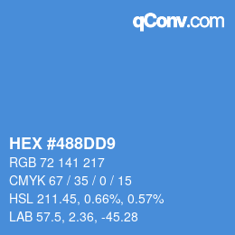 カラーコード: HEX #488DD9 | qconv.com