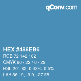 Color code: HEX #488EB6 | qconv.com