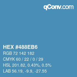 カラーコード: HEX #488EB6 | qconv.com