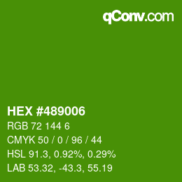 カラーコード: HEX #489006 | qconv.com