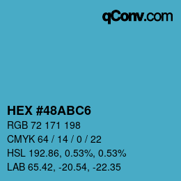Color code: HEX #48ABC6 | qconv.com