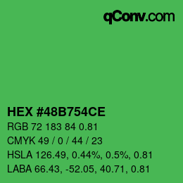 Código de color: HEX #48B754CE | qconv.com