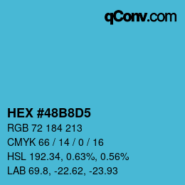 Color code: HEX #48B8D5 | qconv.com