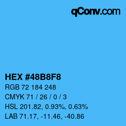 Color code: HEX #48B8F8 | qconv.com