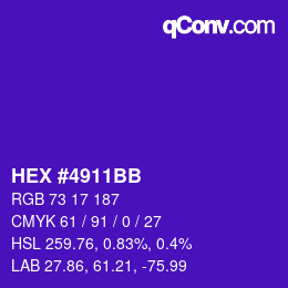 Color code: HEX #4911BB | qconv.com