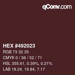 カラーコード: HEX #492023 | qconv.com
