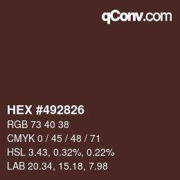 Color code: HEX #492826 | qconv.com