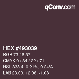 カラーコード: HEX #493039 | qconv.com