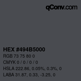 Color code: HEX #494B5000 | qconv.com