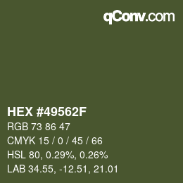 Código de color: HEX #49562F | qconv.com