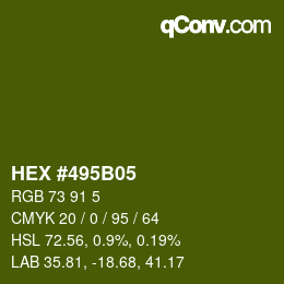 Color code: HEX #495B05 | qconv.com