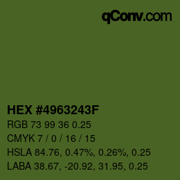 Código de color: HEX #4963243F | qconv.com