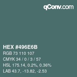 カラーコード: HEX #496E6B | qconv.com