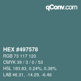 カラーコード: HEX #497578 | qconv.com