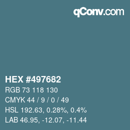 カラーコード: HEX #497682 | qconv.com