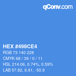 Color code: HEX #498CE4 | qconv.com