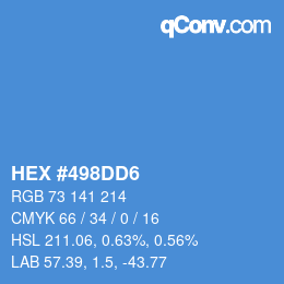 Código de color: HEX #498DD6 | qconv.com