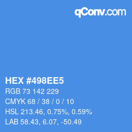 Color code: HEX #498EE5 | qconv.com