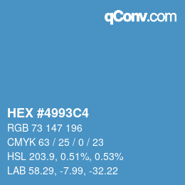 Color code: HEX #4993C4 | qconv.com