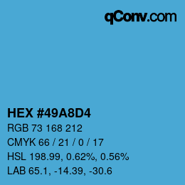 Color code: HEX #49A8D4 | qconv.com
