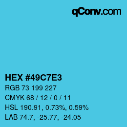 Color code: HEX #49C7E3 | qconv.com
