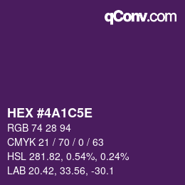 Código de color: HEX #4A1C5E | qconv.com