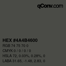 Color code: HEX #4A4B4600 | qconv.com