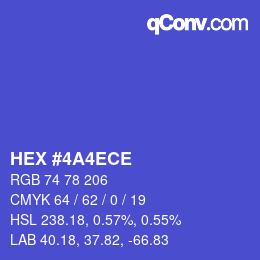 Color code: HEX #4A4ECE | qconv.com