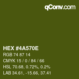 颜色代码: HEX #4A570E | qconv.com