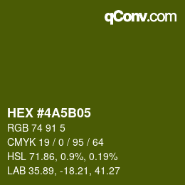 Color code: HEX #4A5B05 | qconv.com