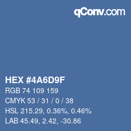 Código de color: HEX #4A6D9F | qconv.com