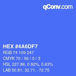 Color code: HEX #4A6DF7 | qconv.com