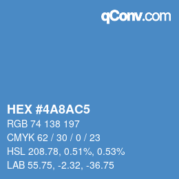 Color code: HEX #4A8AC5 | qconv.com