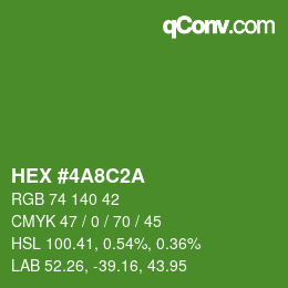 カラーコード: HEX #4A8C2A | qconv.com