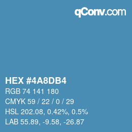 Color code: HEX #4A8DB4 | qconv.com