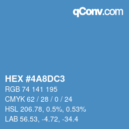 Color code: HEX #4A8DC3 | qconv.com