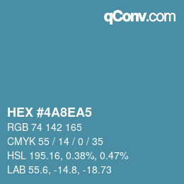 Color code: HEX #4A8EA5 | qconv.com