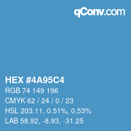 Color code: HEX #4A95C4 | qconv.com