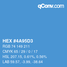 Color code: HEX #4A95D3 | qconv.com