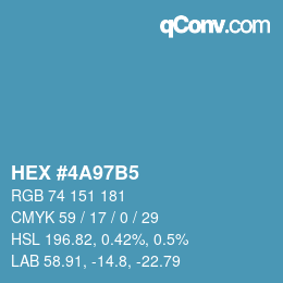 Color code: HEX #4A97B5 | qconv.com