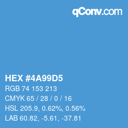 Color code: HEX #4A99D5 | qconv.com