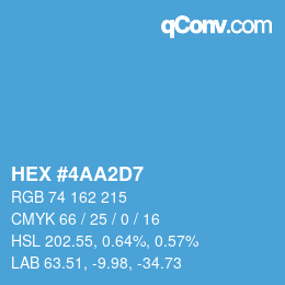 Color code: HEX #4AA2D7 | qconv.com