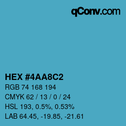 Color code: HEX #4AA8C2 | qconv.com