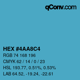 Color code: HEX #4AA8C4 | qconv.com