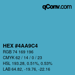 Color code: HEX #4AA9C4 | qconv.com