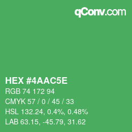 颜色代码: HEX #4AAC5E | qconv.com