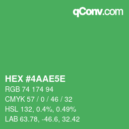 Code couleur: HEX #4AAE5E | qconv.com