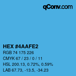 Color code: HEX #4AAFE2 | qconv.com